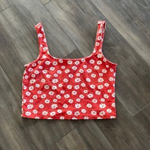 Red Floral Tank